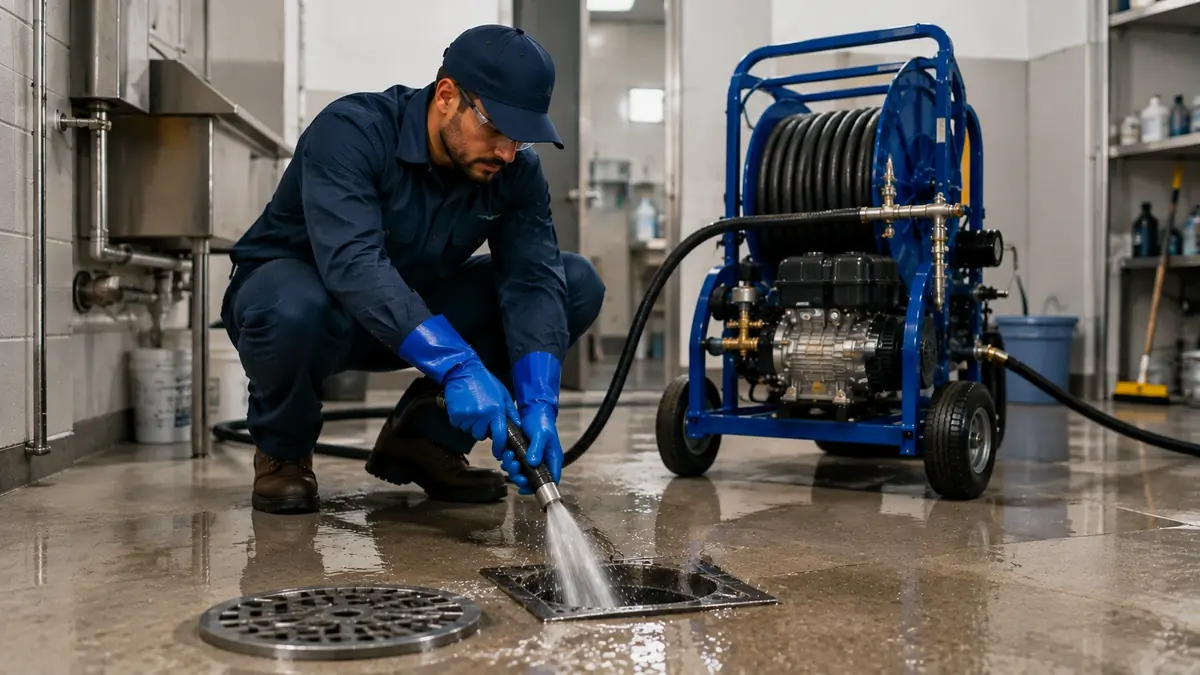 Floor Drain Hydro Jet Cleaning in Fontana