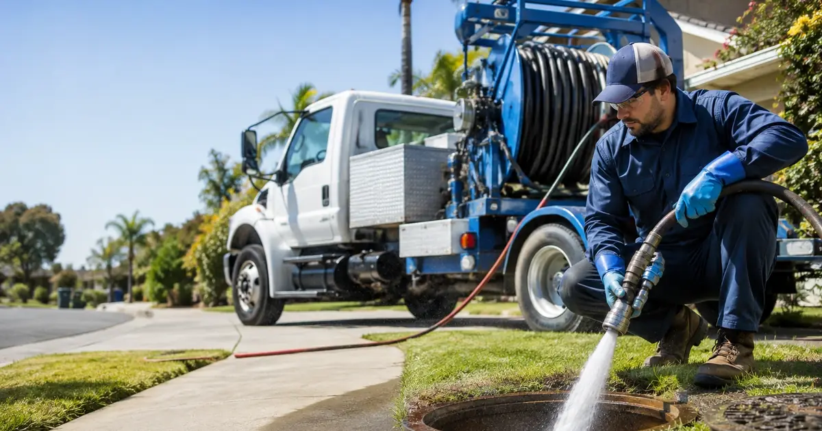 Hydro jet sewer cleaning Fontana