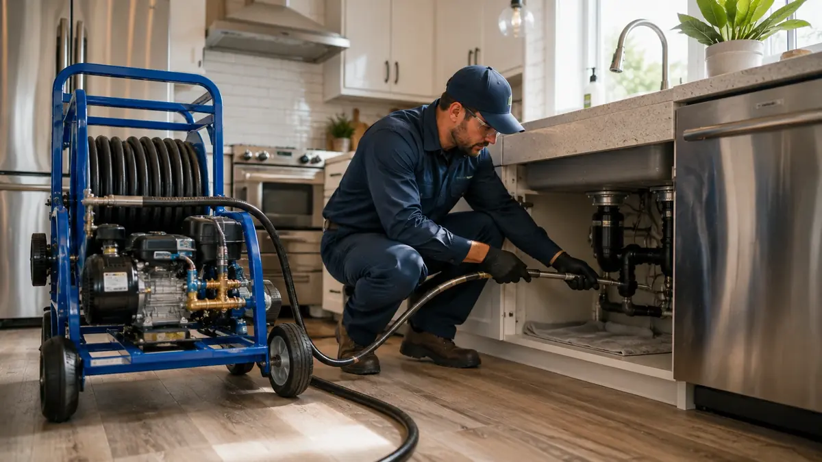 Kitchen Drain Hydro Jetting in Fontana