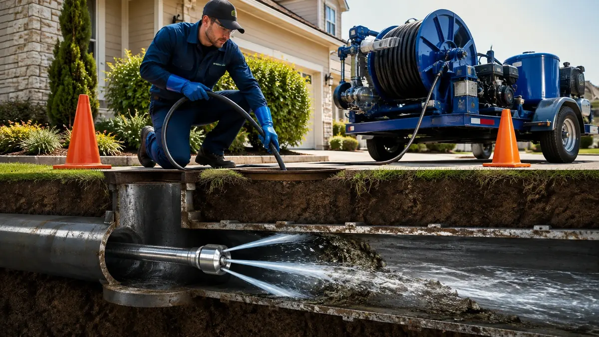 Main Sewer Line Hydro Jet Cleaning in Fontana
