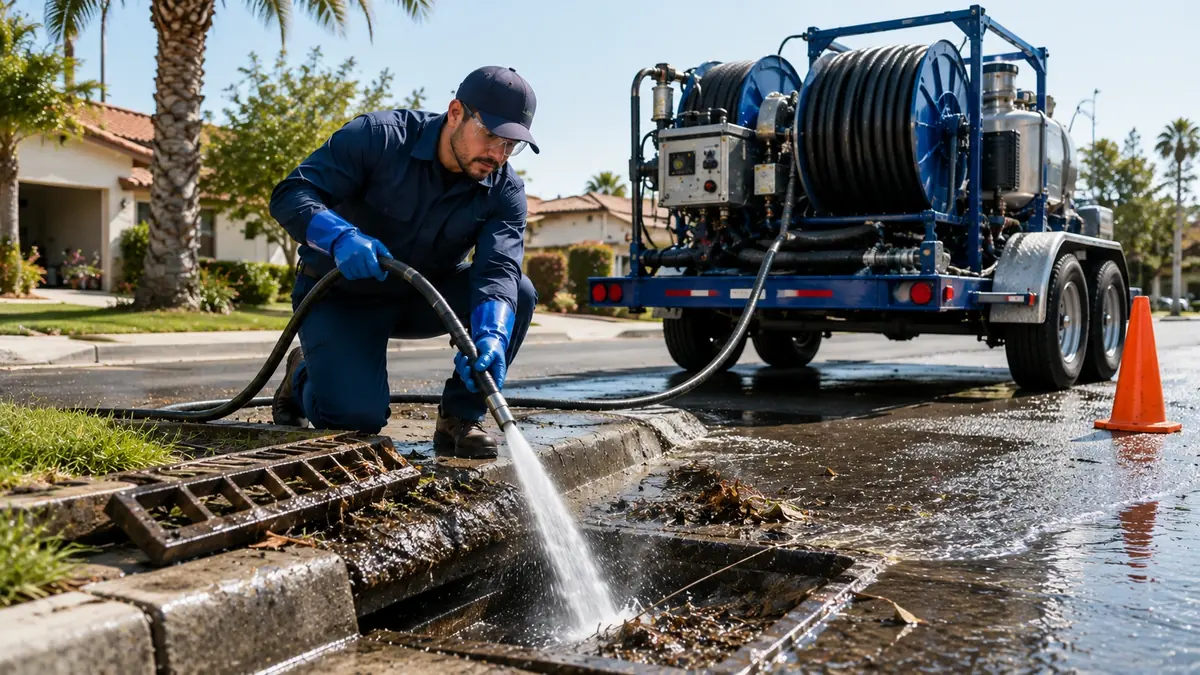 Storm Drain Hydro Jet Cleaning in Fontana